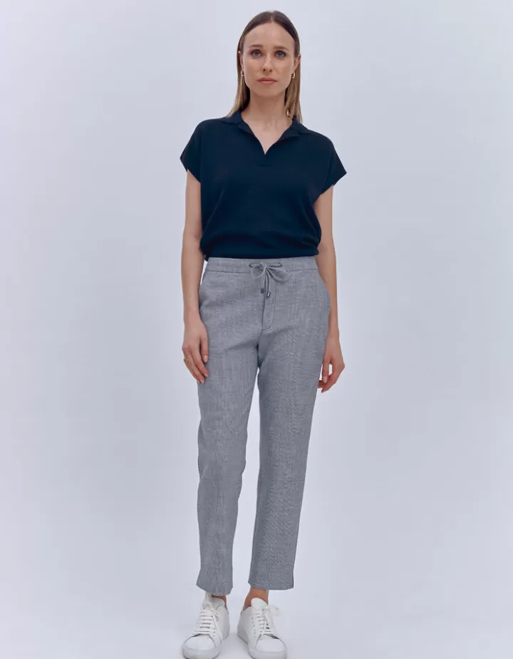 Pantalons>DEVERNOIS Pantalon "jogpant" imprimé Longueur 7/8ème Gris