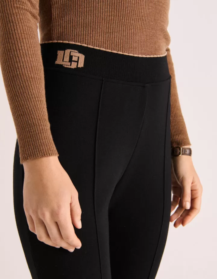 Pantalons | Maille>DEVERNOIS Pantalon maille milano Tricoté en France Noir