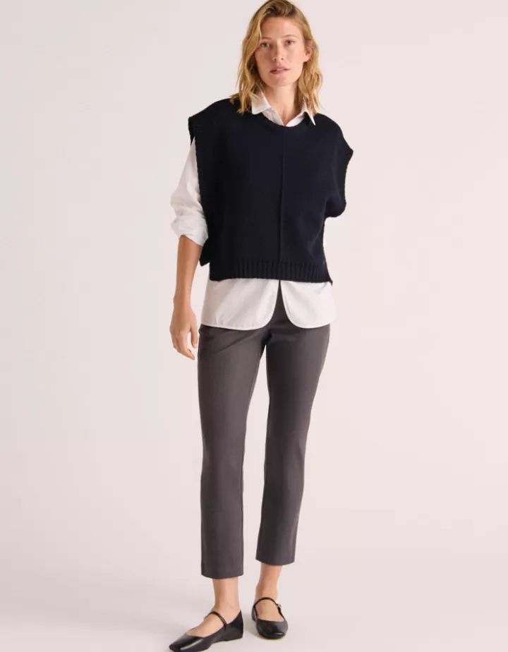 Pantalons>DEVERNOIS Pantalon 7/8ème En coton stretch Grismetal