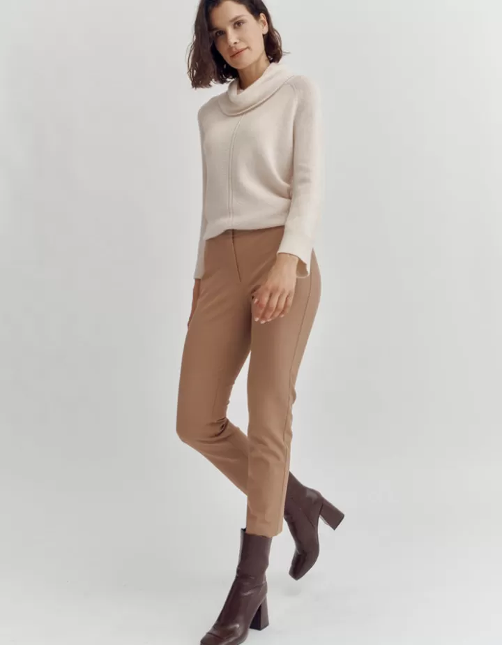 Pantalons>DEVERNOIS Pantalon 7/8ème En coton stretch Biche
