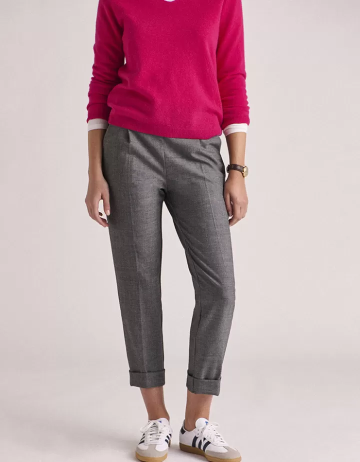Pantalons>DEVERNOIS Pantalon 7/8ème En toile fil à fil Grismetal