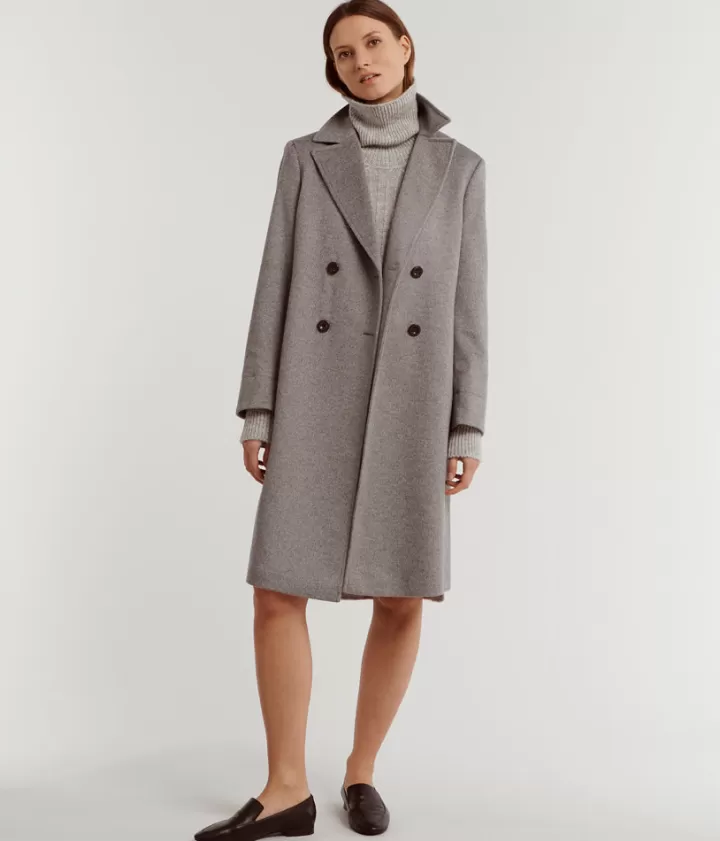 Vestes & Manteaux>DEVERNOIS Par-dessus poils ras et soyeux 100 % Laine