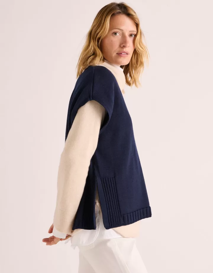 Maille>DEVERNOIS Pull col boule En laine et cachemire Blanccasse