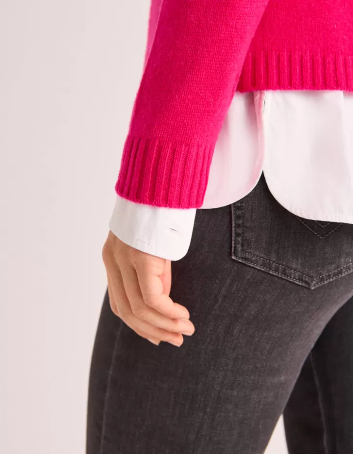 Maille>DEVERNOIS Pull col roulé En cachemire Rosefushia
