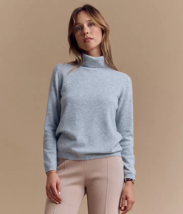 Maille>DEVERNOIS Pull col roulé en cachemire Détails fantaisie Grisfer