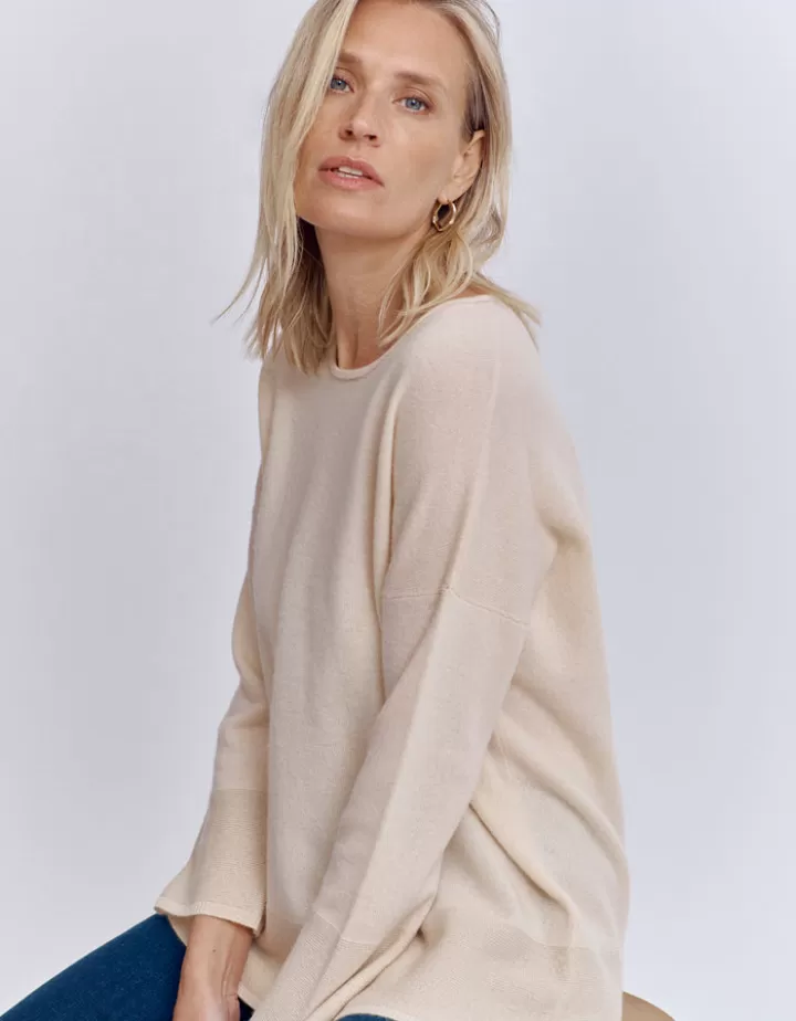 Maille>DEVERNOIS Pull en cachemire Coupe oversize Beigecoquille