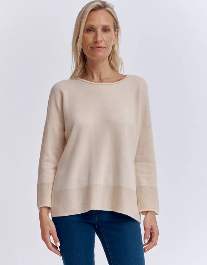 Maille>DEVERNOIS Pull en cachemire Coupe oversize Beigecoquille