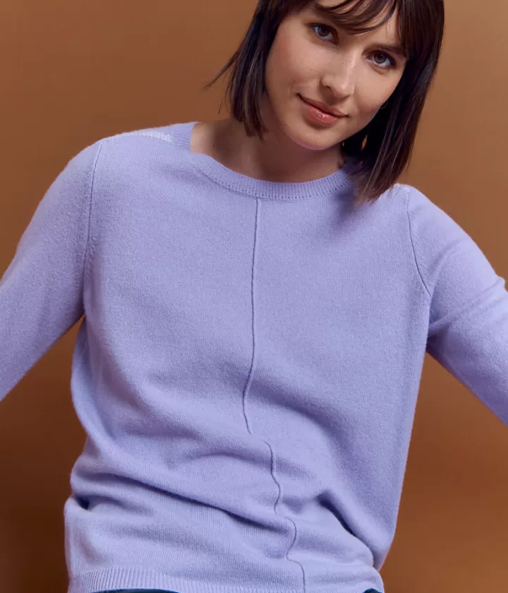 Maille>DEVERNOIS Pull en cachemire Détails fantaisie Violetlilas
