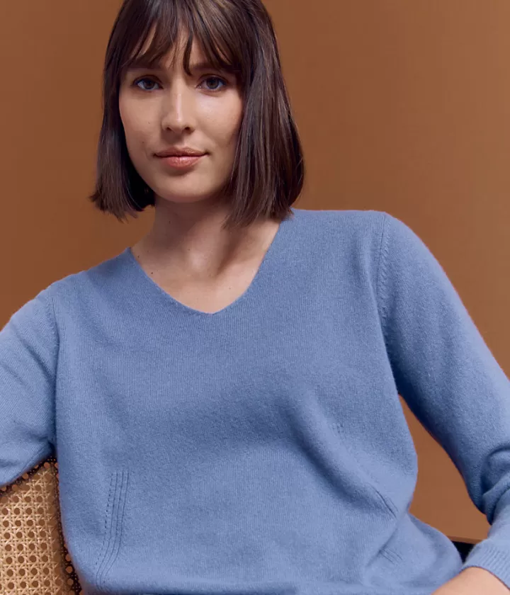 Maille>DEVERNOIS Pull en cachemire Encolure V Violetagapanthe