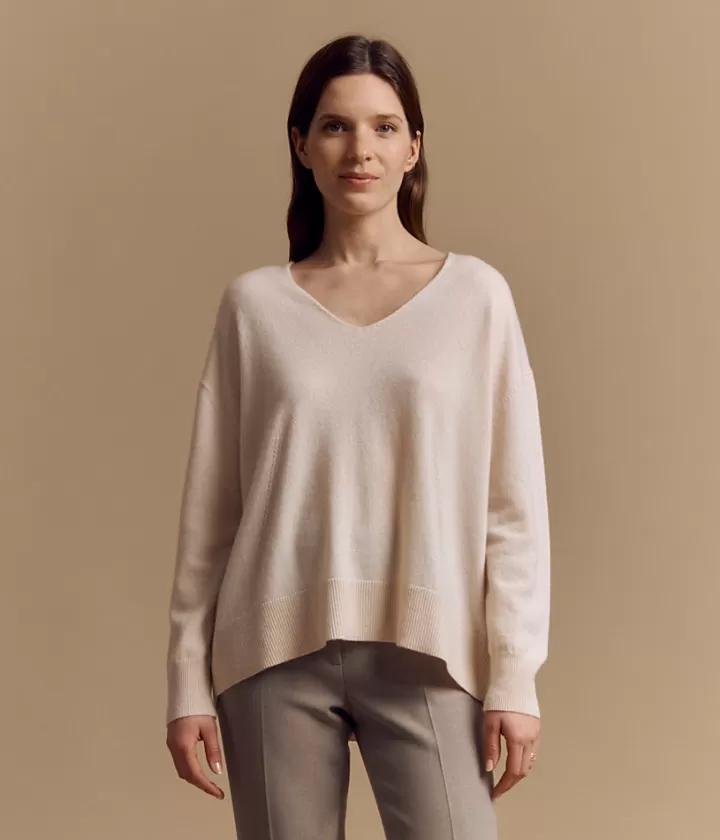 Maille>DEVERNOIS Pull en cachemire Oversize Beigecoquille