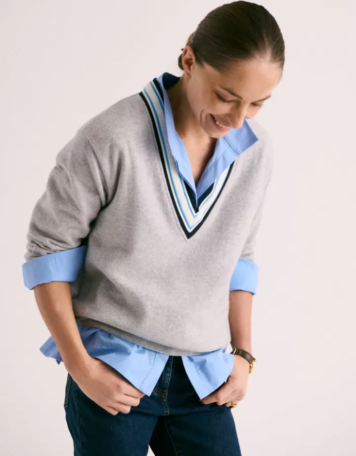 Maille>DEVERNOIS Pull en laine et cachemire Made in France Grischine