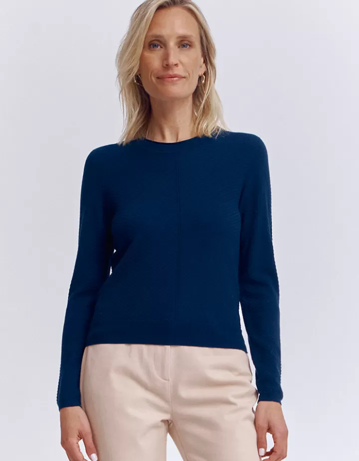 Maille>DEVERNOIS Pull En laine mérinos Marine