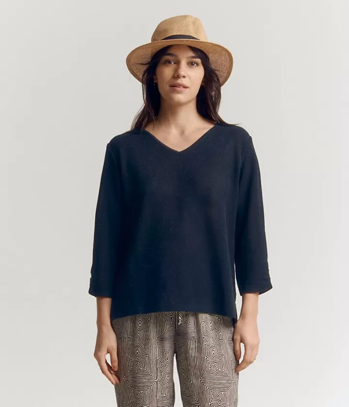 Maille>DEVERNOIS Pull en maille Tricoté en France Noir