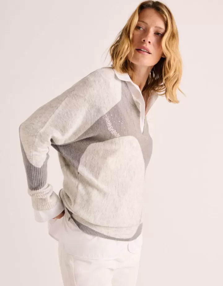 Maille>DEVERNOIS Pull imprimé En maille irisée Grischine