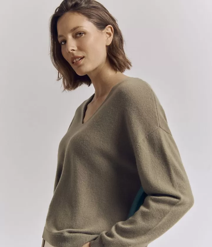 Maille>DEVERNOIS Pull oversize 100% Cachemire Marronkaki