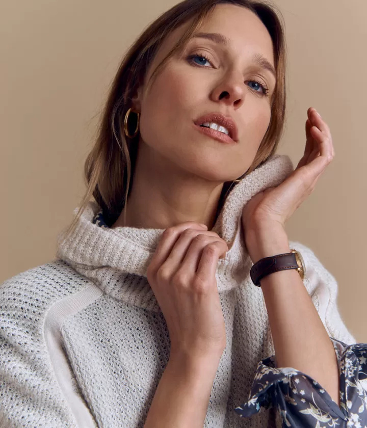 Maille>DEVERNOIS Pull oversize en mohair Tricoté en France Beige