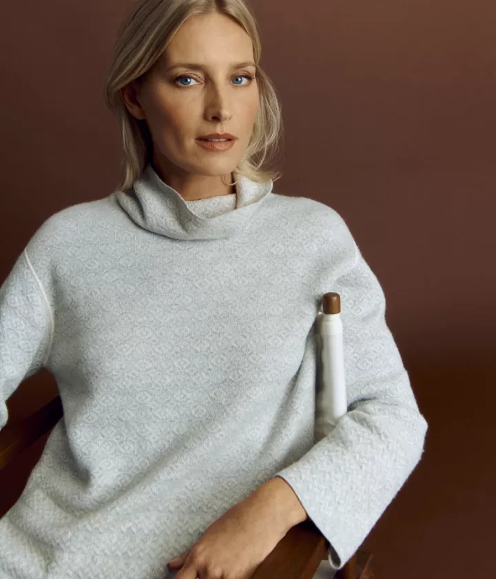 Maille>DEVERNOIS Pull réversible en laine Mérinos Tricoté en France Grischine