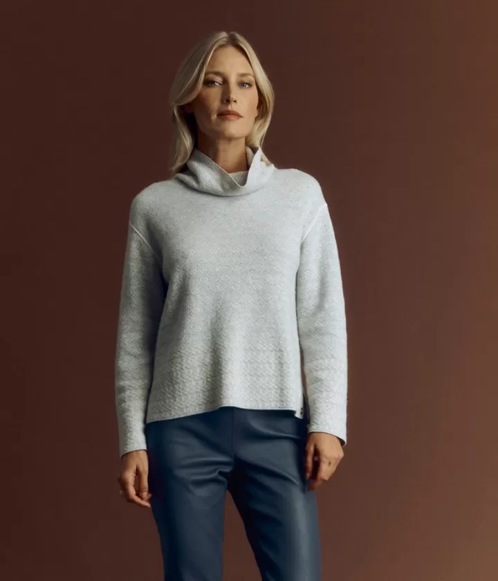 Maille>DEVERNOIS Pull réversible en laine Mérinos Tricoté en France Grischine