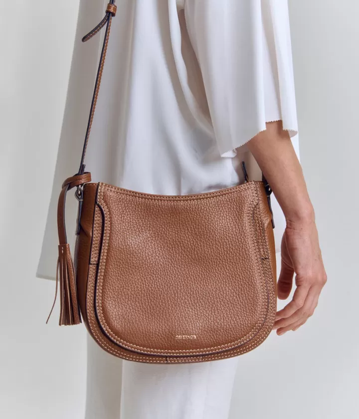 Accessoires>DEVERNOIS Sac bandoulière En cuir Orangeecureuil
