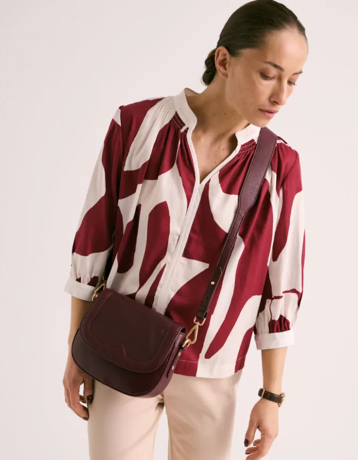 Accessoires>DEVERNOIS Sac En cuir Rougecrimson
