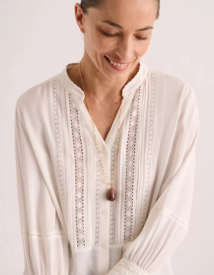 Accessoires>DEVERNOIS Sautoir en laiton Pendentif en agate Oror