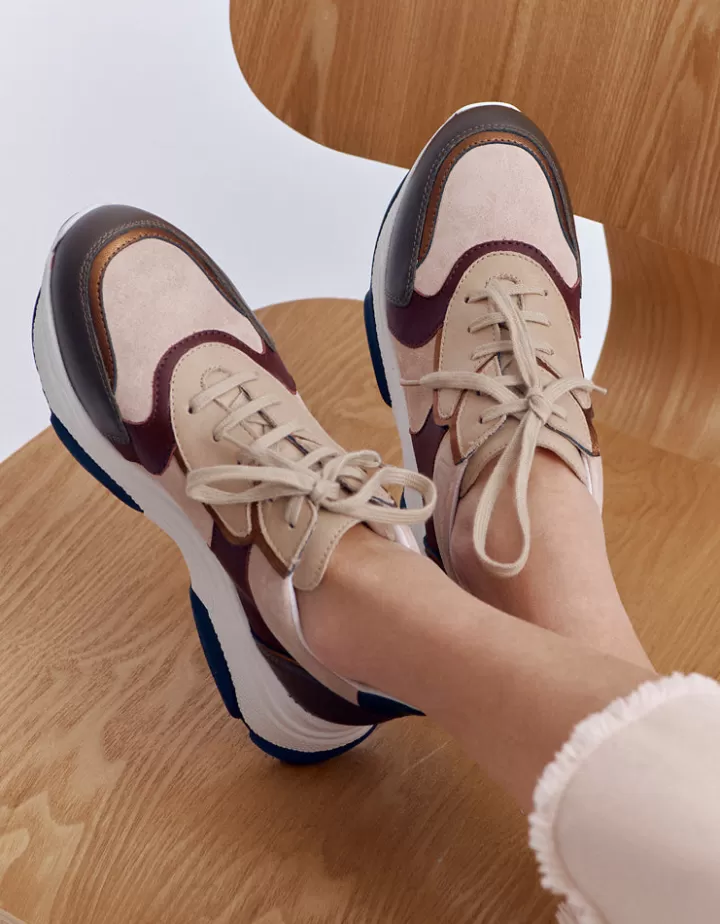 Accessoires>DEVERNOIS Sneakers En cuir Rougefonce