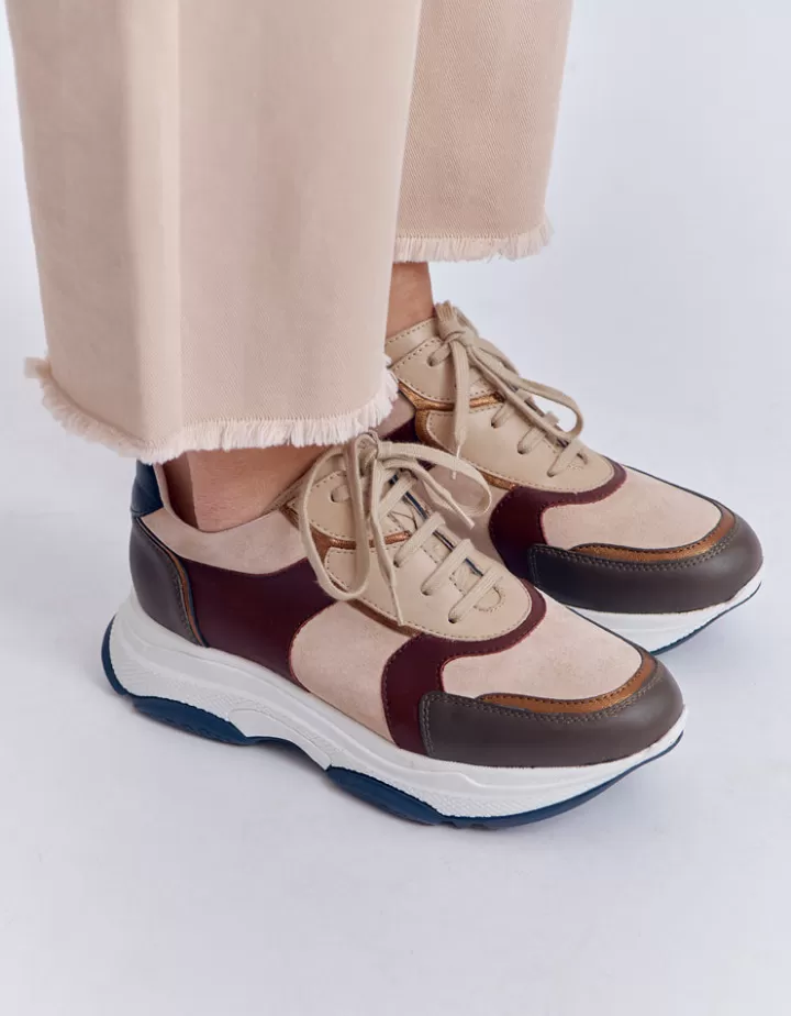 Accessoires>DEVERNOIS Sneakers En cuir Rougefonce