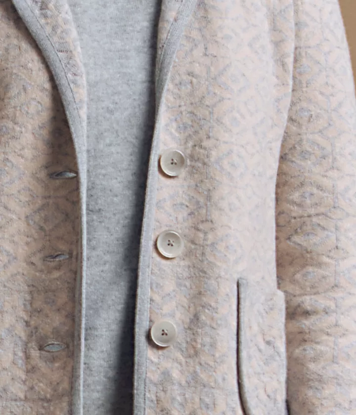Vestes & Manteaux | Maille>DEVERNOIS Veste maille en laine Mérinos et cachemire Col tailleur Grischine