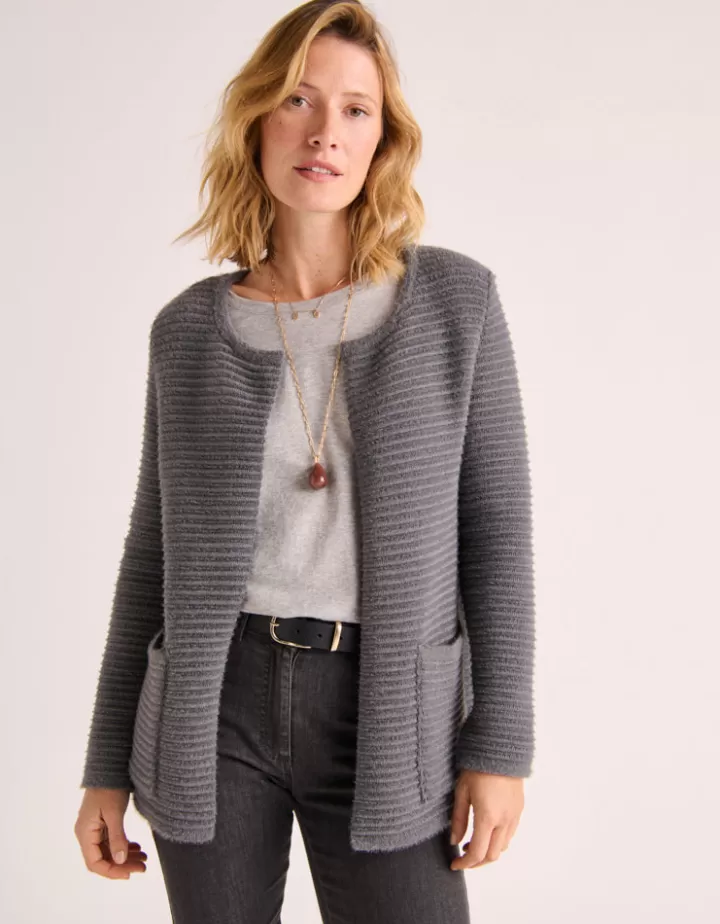 Vestes & Manteaux | Maille>DEVERNOIS Veste maille Tricotée en France Grischine